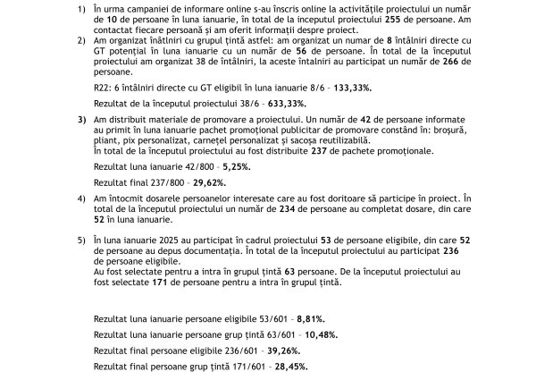 Newsletter – Ianuarie 2025